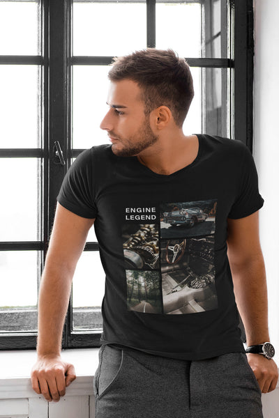 camiseta hombre motor de coche